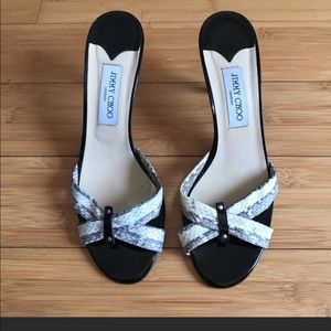 Jimmy Choo snakeskin heel shoe